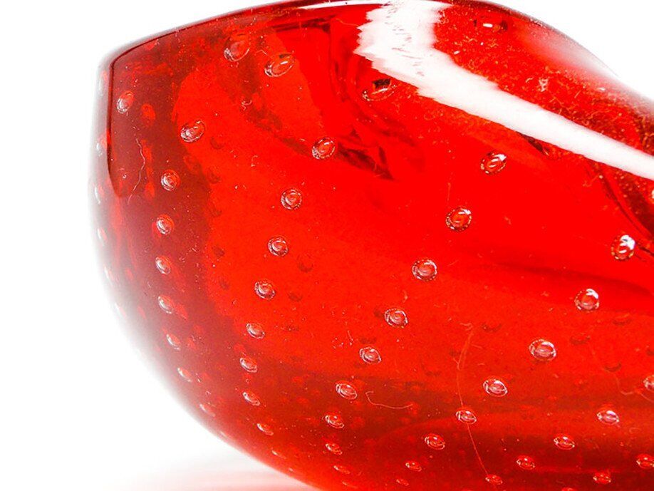 Sommerso Murano glass bowl by G. Ferro, Italy, 1950s