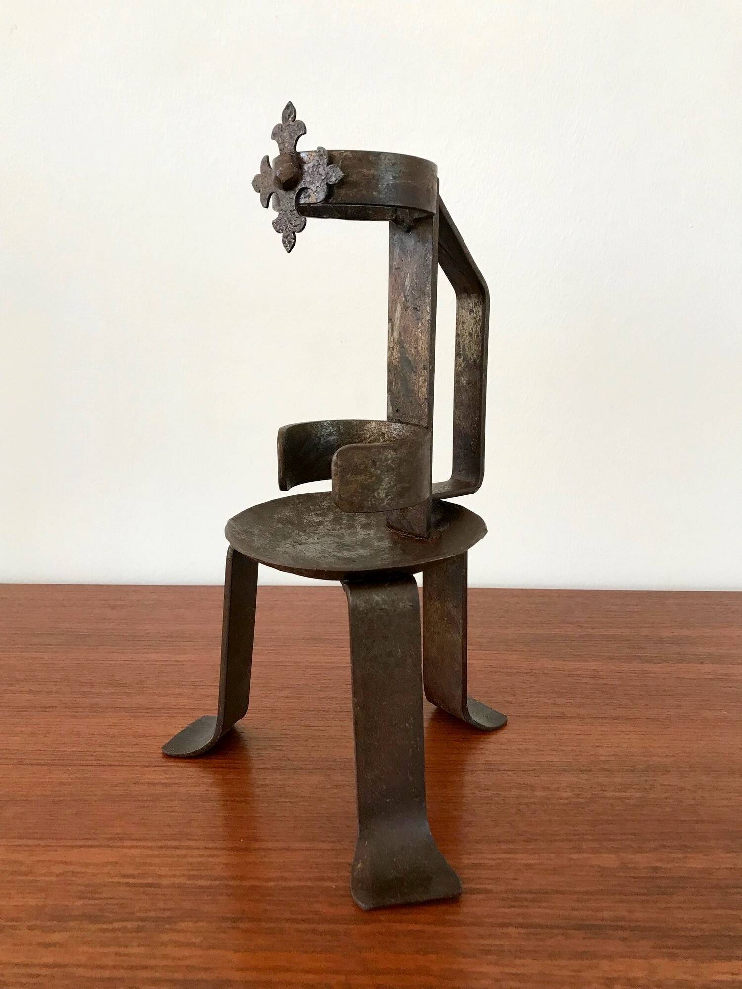 Vintage wrought iron candle holders from the 70s