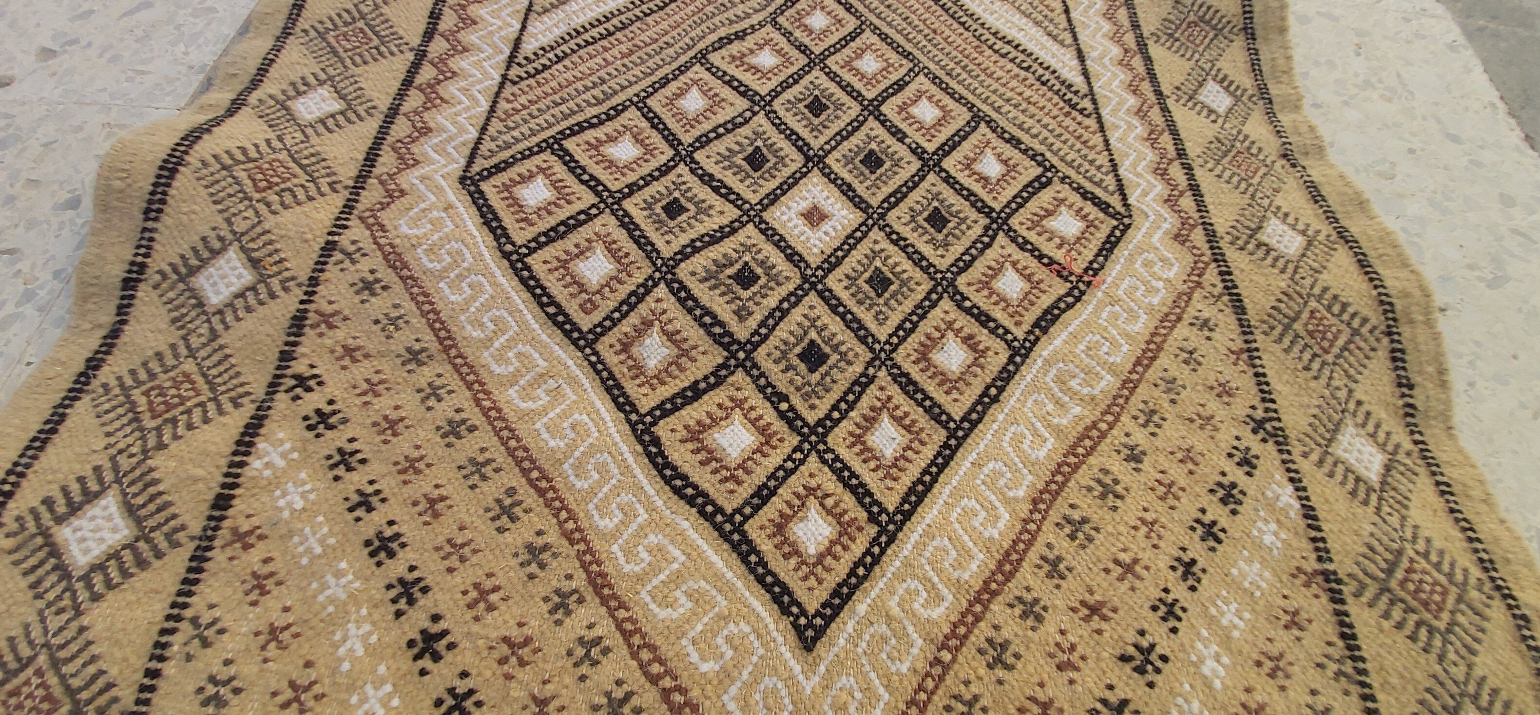 Traditional multi-coloured hallway kilim carpet 280-77cm