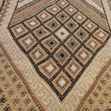 Traditional multi-coloured hallway kilim carpet 280-77cm