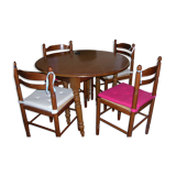 Table style Louis Philippe avec 4chaises