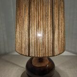 Vintage ceramic lamp and jute rope