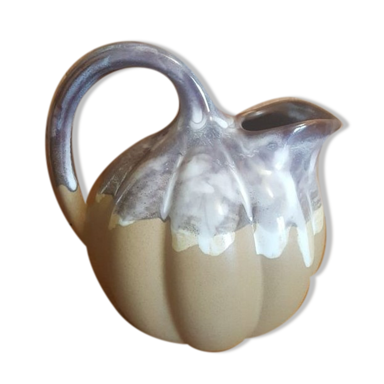 Pitcher Alpho ceramic of St Uze melon shape