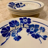Set of 6 Badonvillier porcelain soup plates