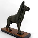 Sculpture representing a German Shepherd, Perrier Challenge Trophy, 1942