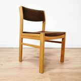 Set of 4 vintage chairs in thick velvet