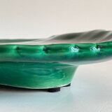 Vintage Glazed Ceramic Barbotine Dish