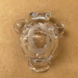 Old vintage vannes crystal bear shaped pocket ashtray