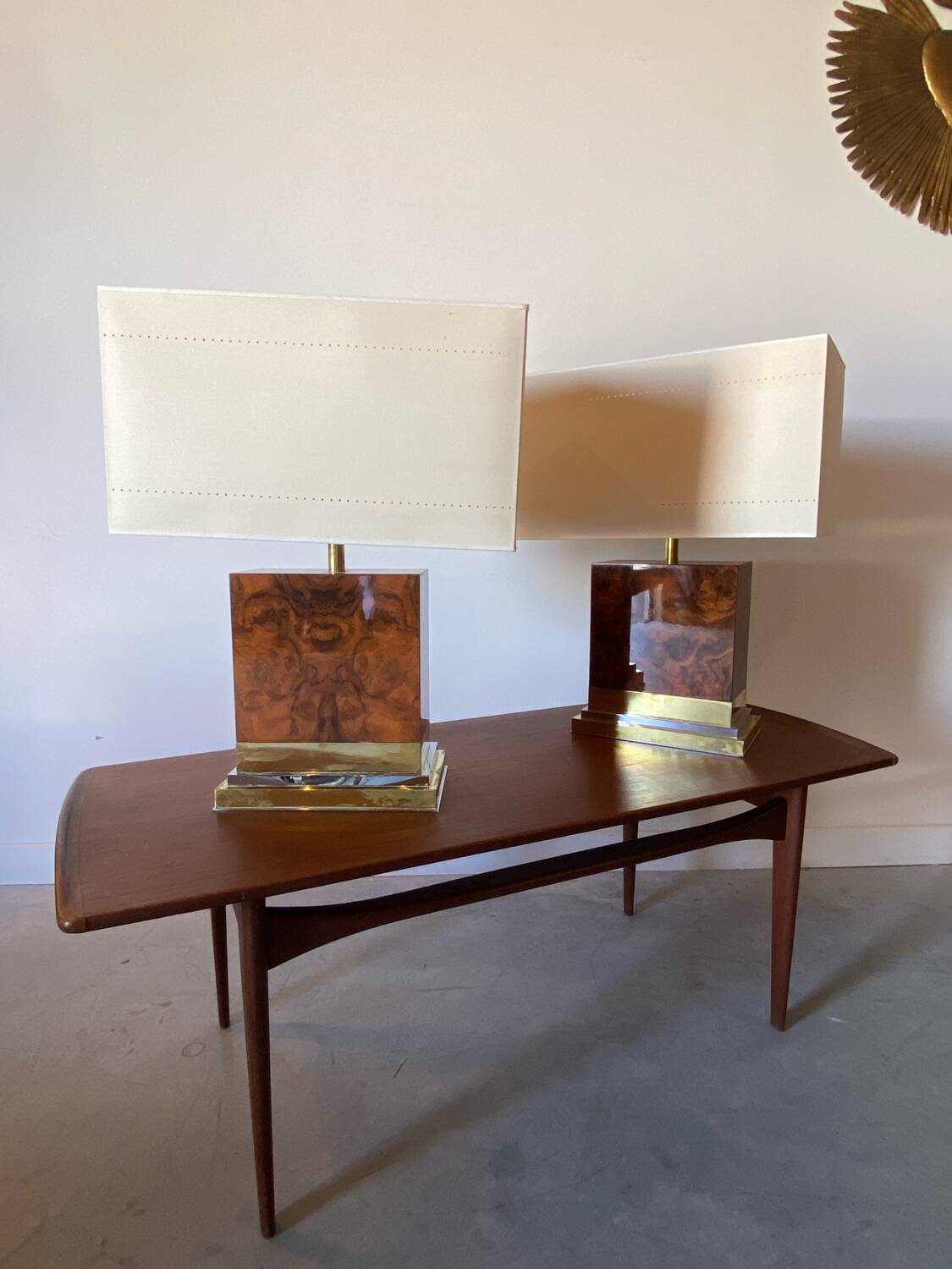 Pair of Jean-Claude Mahey lamps, 1975
