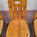 6 pine chairs