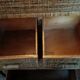 High wood and rattan chest of drawers