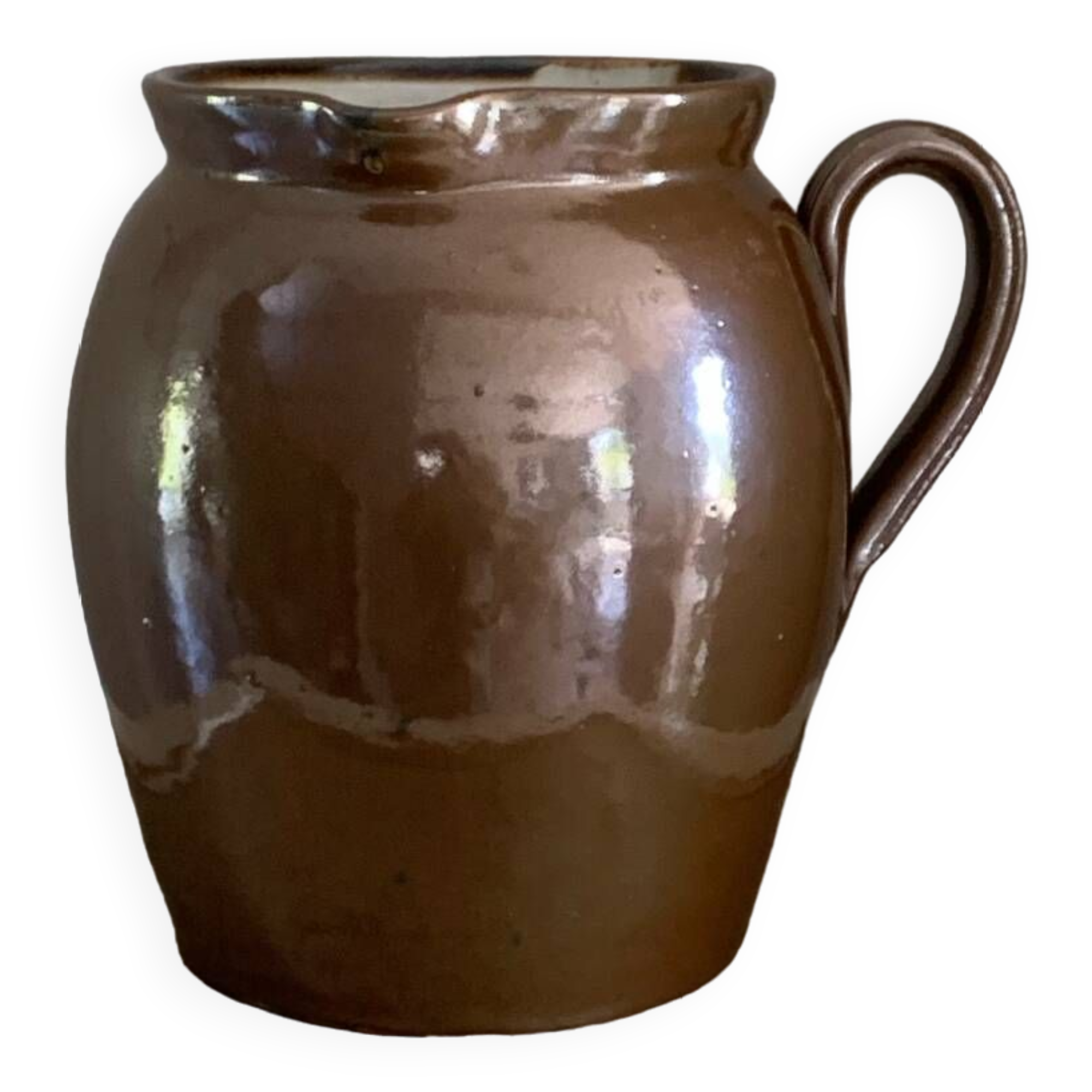 Old glazed stoneware pot