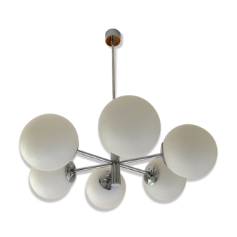 Chandelier vintage 70s chrome and _closes