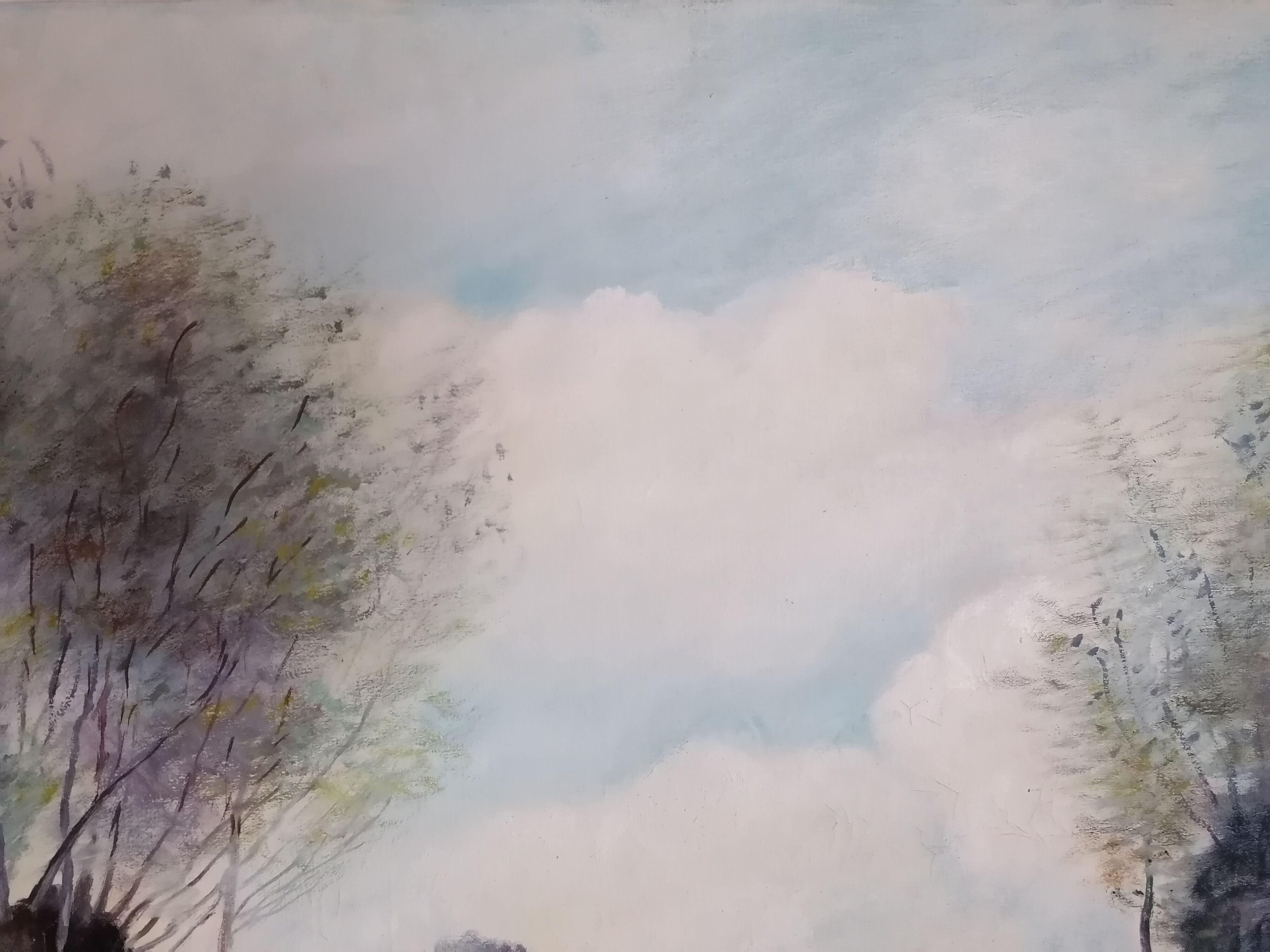 Landscape table after Camille Corot