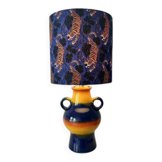 Upcycled table lamp made from an original 1970s Pop Art Dümler & Breiden vase.