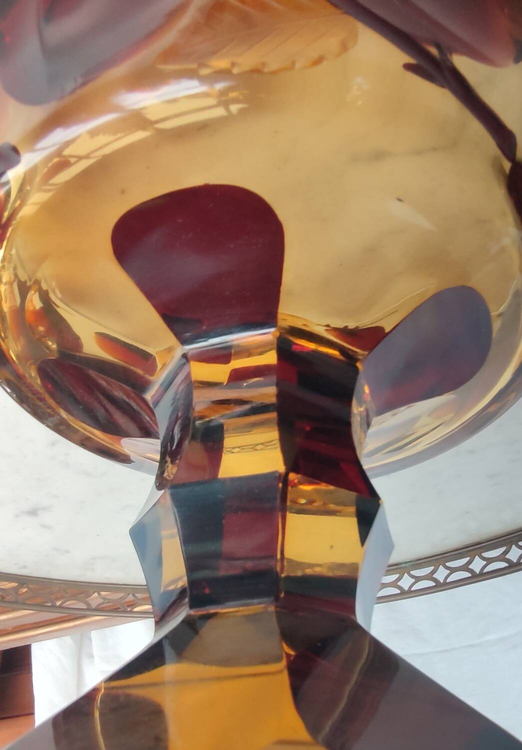 Old Bohemian Cut Crystal Cup