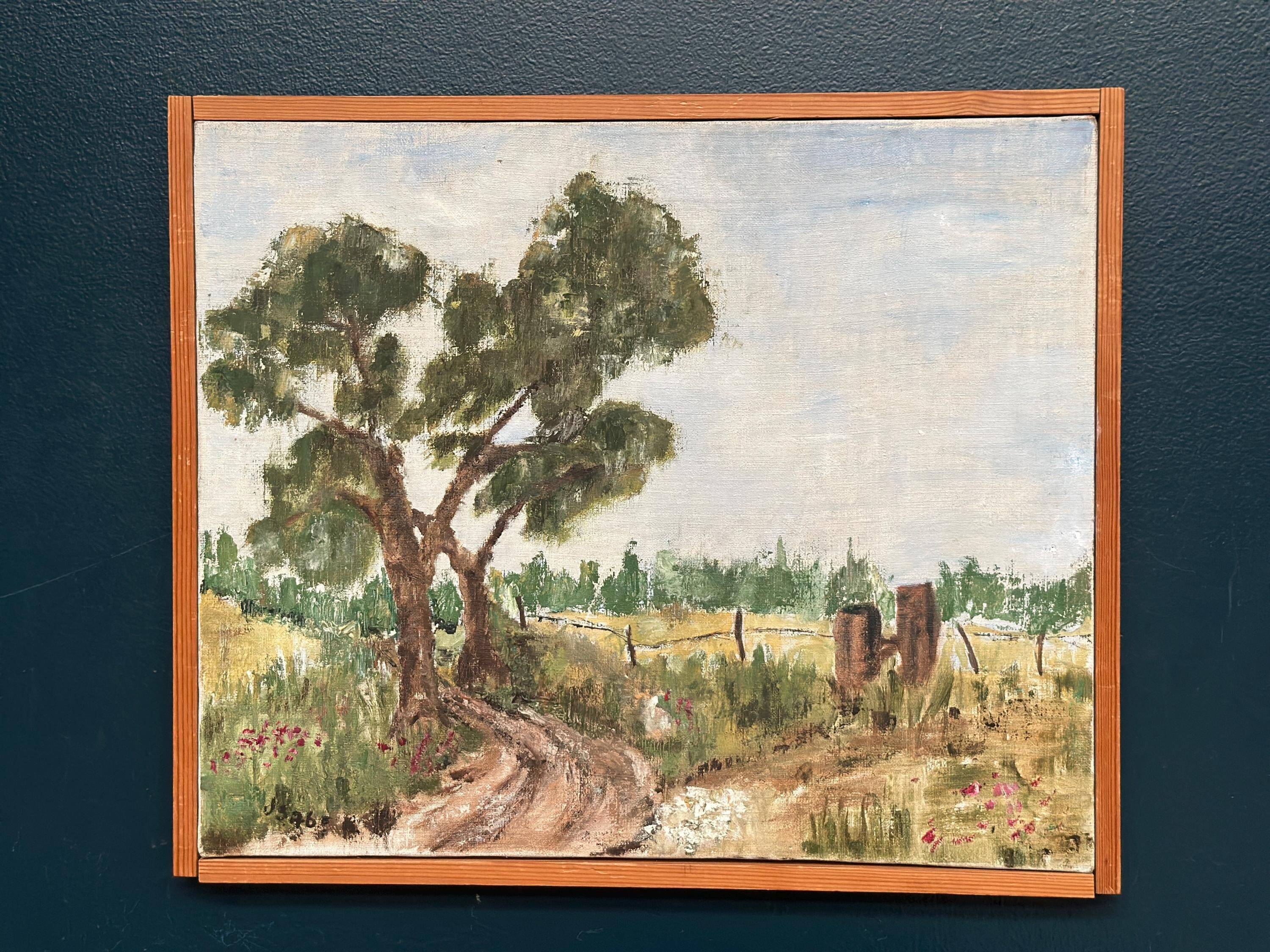 Original Swedish Oil on Canvas – “Rural Landscape” – Signed – Vintage