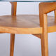 Mid-century small round table, jitona sobeslav, oak, glass, czechia, 1950s