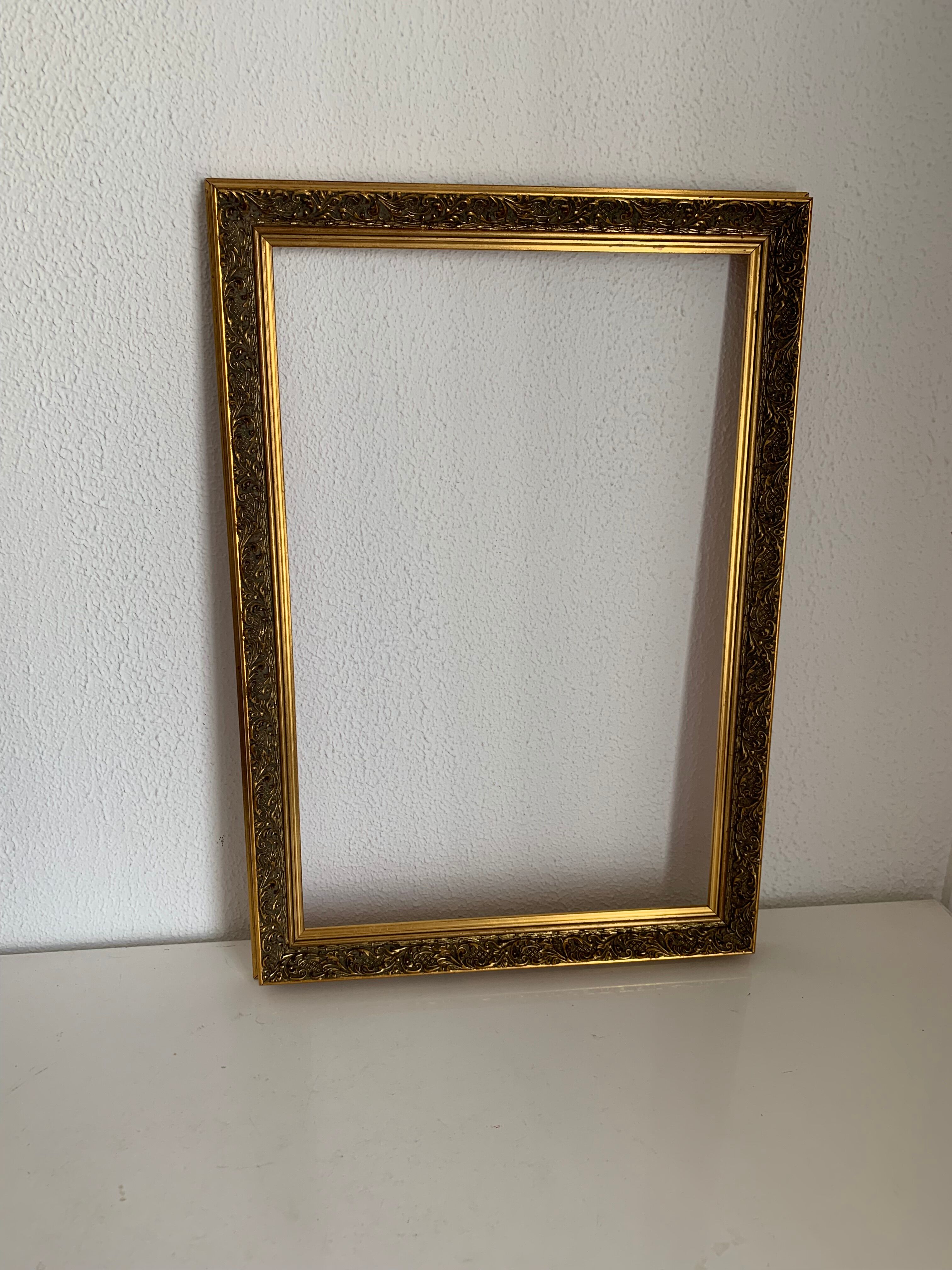 Gold leaf gilded frame for painting or print - 57 x 40 cm
