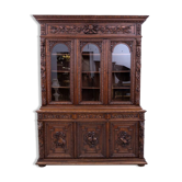 Bibliothèque/buffet sculpté, France, vers 1880.