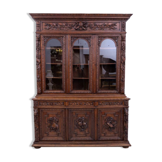 Carved library/sideboard, France, circa 1880.