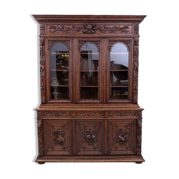 Bibliothèque/buffet sculpté, France, vers 1880.