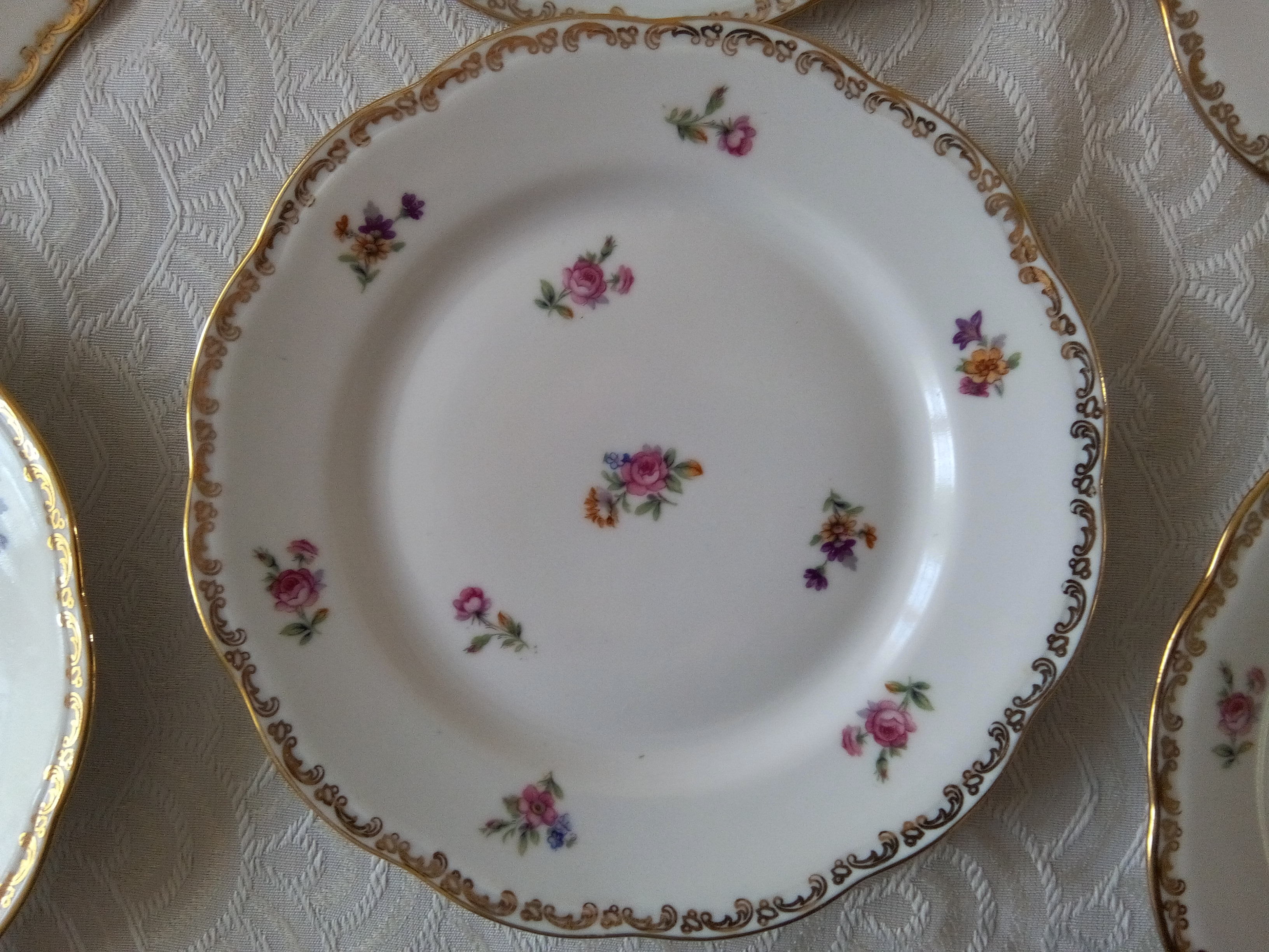 10 plates for dessert Porcelain Emaux de Limoges