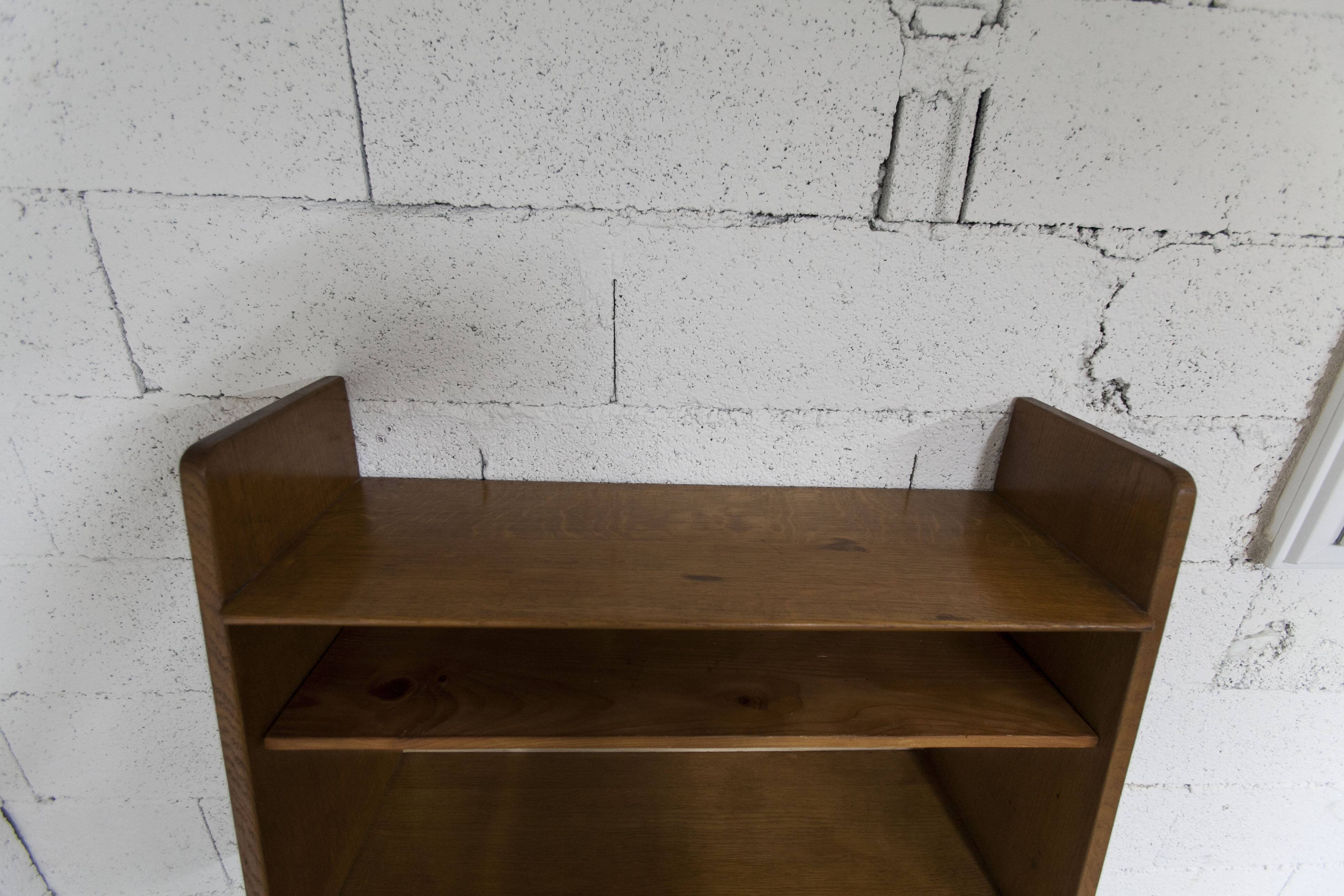 1950 wall shelf solid oak invisible fixings