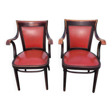 Set of two original Thonet armchairs by Adolf Loos.