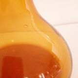 Vase soliflore verre soufflé ambre à col long