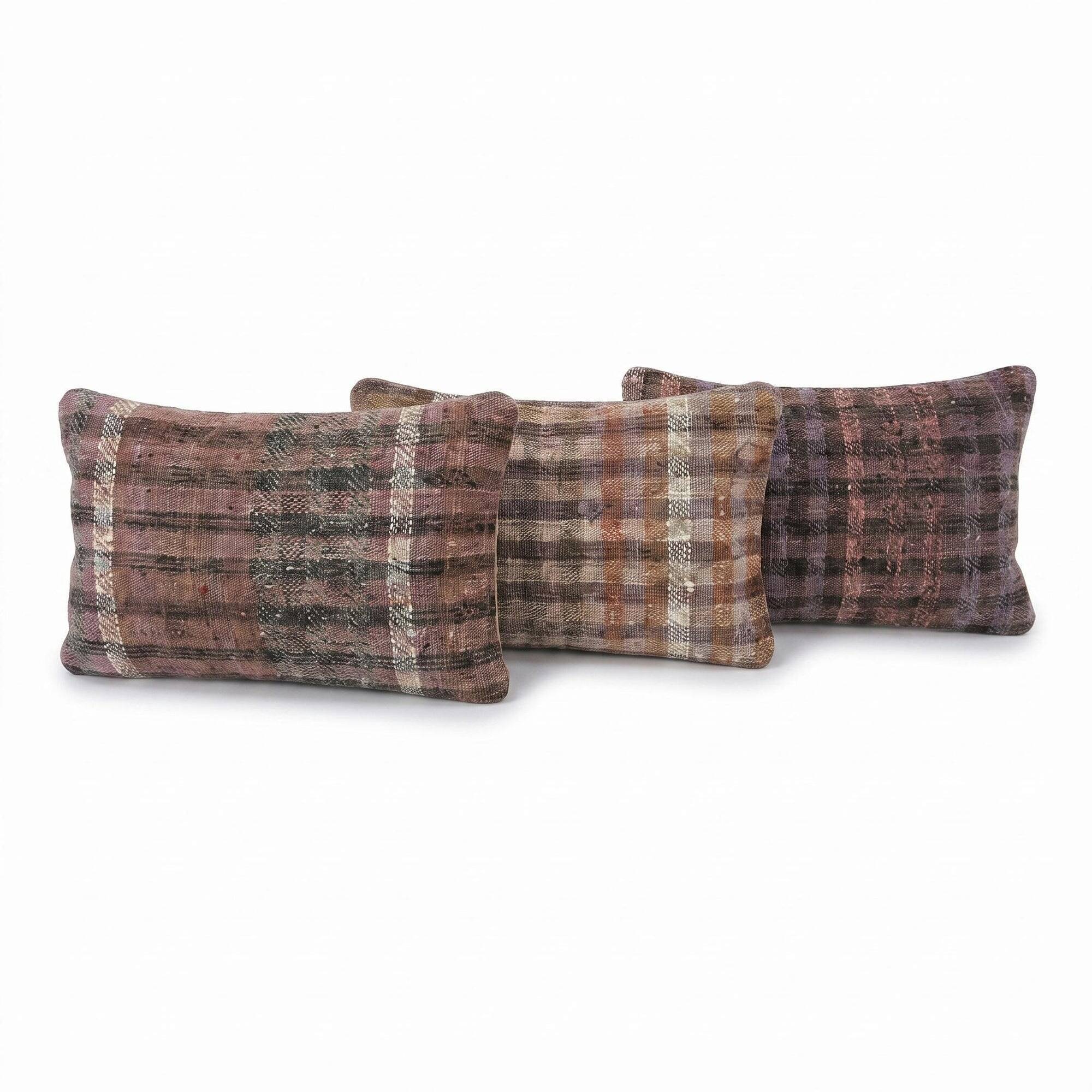 Set of 3 vintage kilim cushion covers 41x61 cm