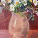 Peinture à l'huile florale encadrée