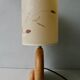 Wooden lamp with its herbarium lampshade from the 70s