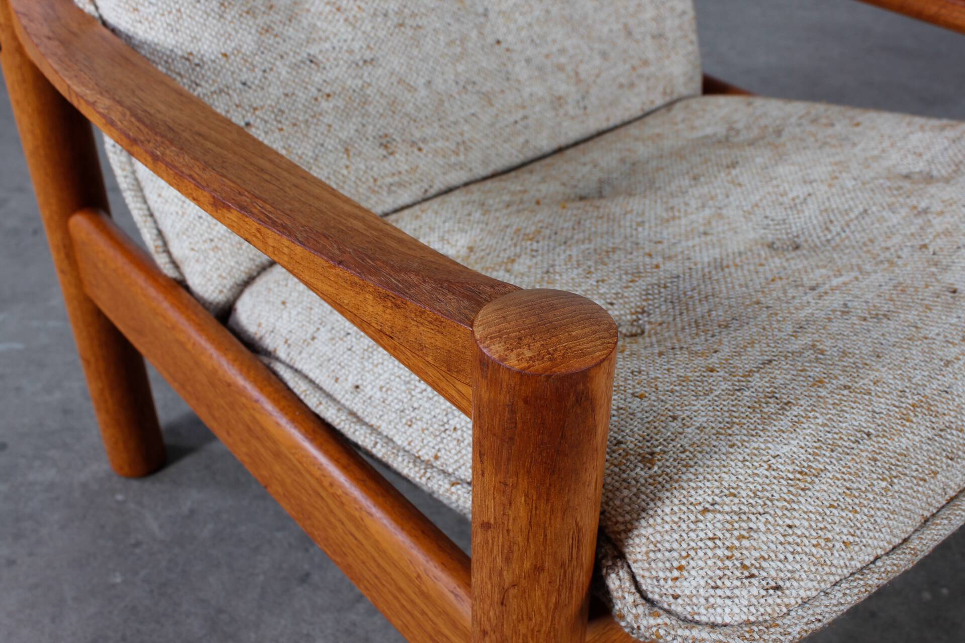 Vintage Teak Sessel Easy Chair dänisch Domino Møbler 60er 70er