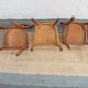 3 wooden bistro chairs