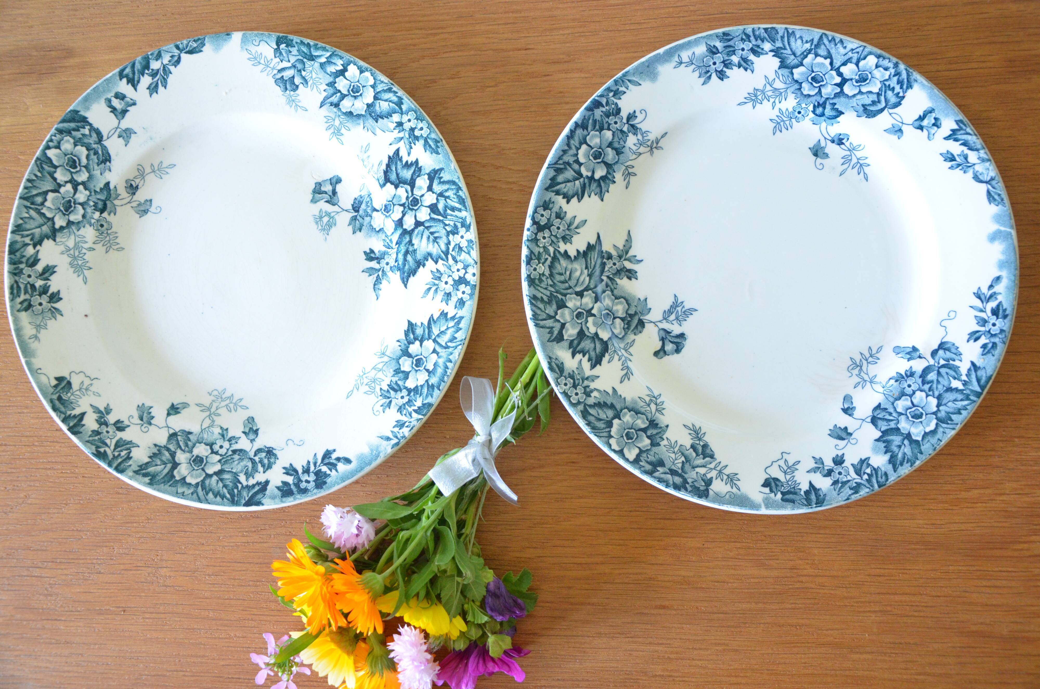 Lot de 2 assiettes Moulin des Loups et Hamage