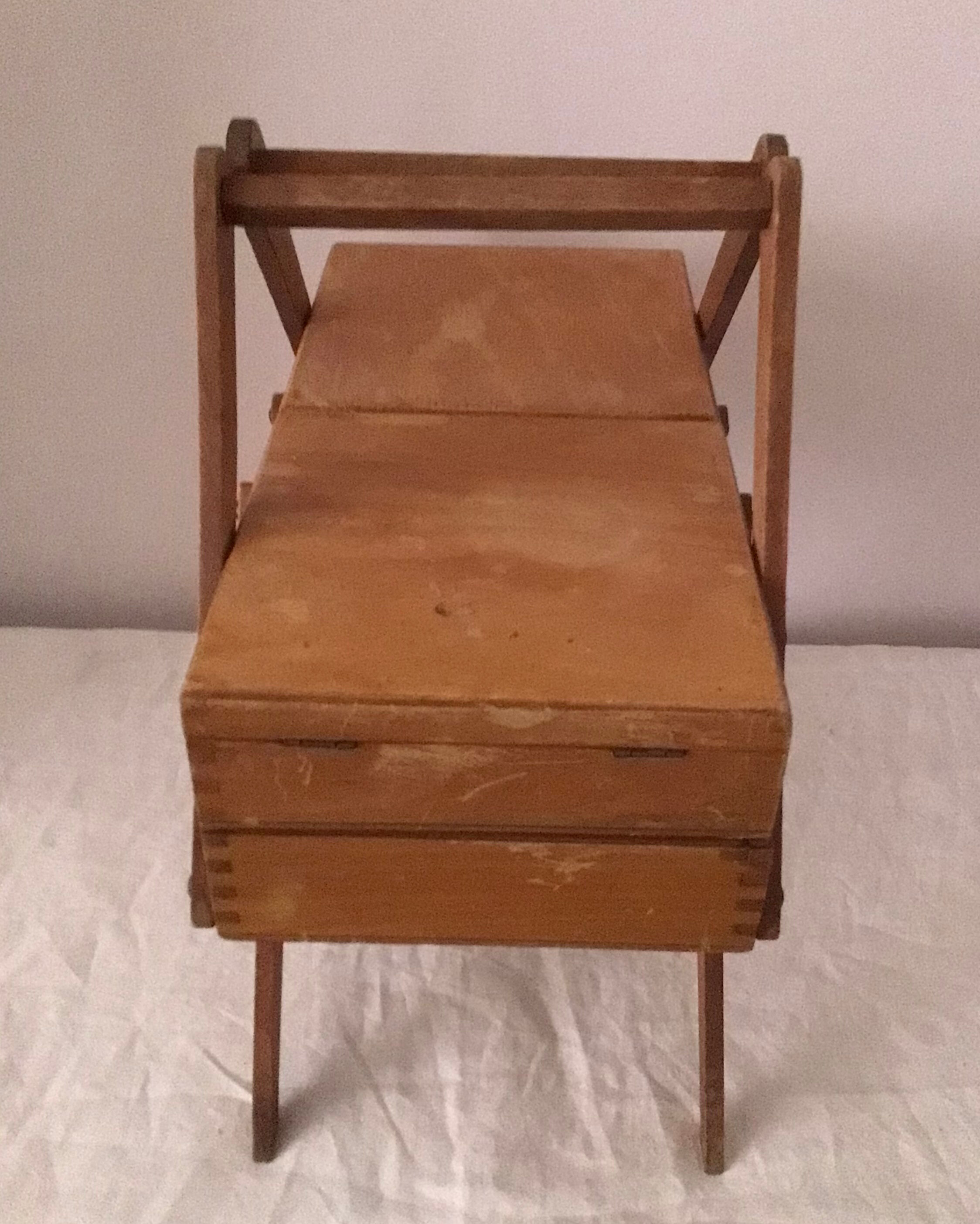 Worker, former sewing box