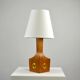 Lampe de table, teck et laiton, années 1960, Suède