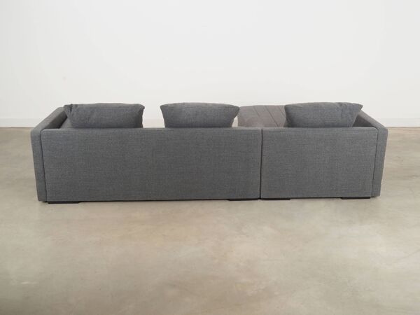 Canapé d'angle graphite, design scandinave, années 00