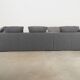 Canapé d'angle graphite, design scandinave, années 00
