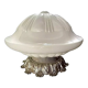 Art Deco ceiling lamp in white opaline