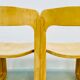Lot de 4 chaises traîneau italiennes d'époque en hêtre contreplaqué moulé