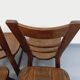 Set of 6 vintage brutalist oak chairs from the 1950s.