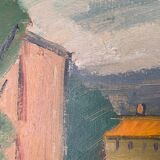 Swedish Modernism oil  landscape by I. Broberg