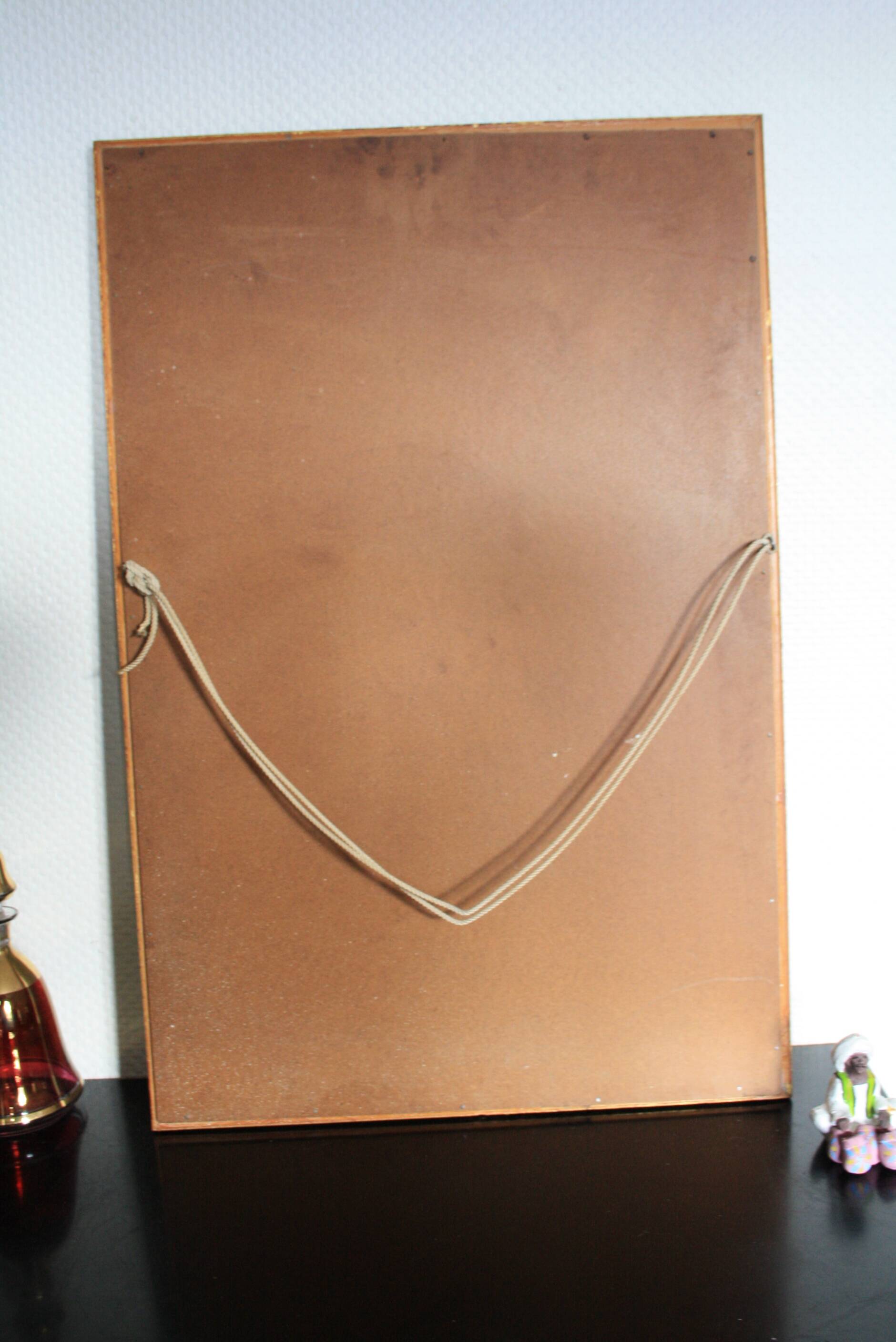 Rectangular golden mirror