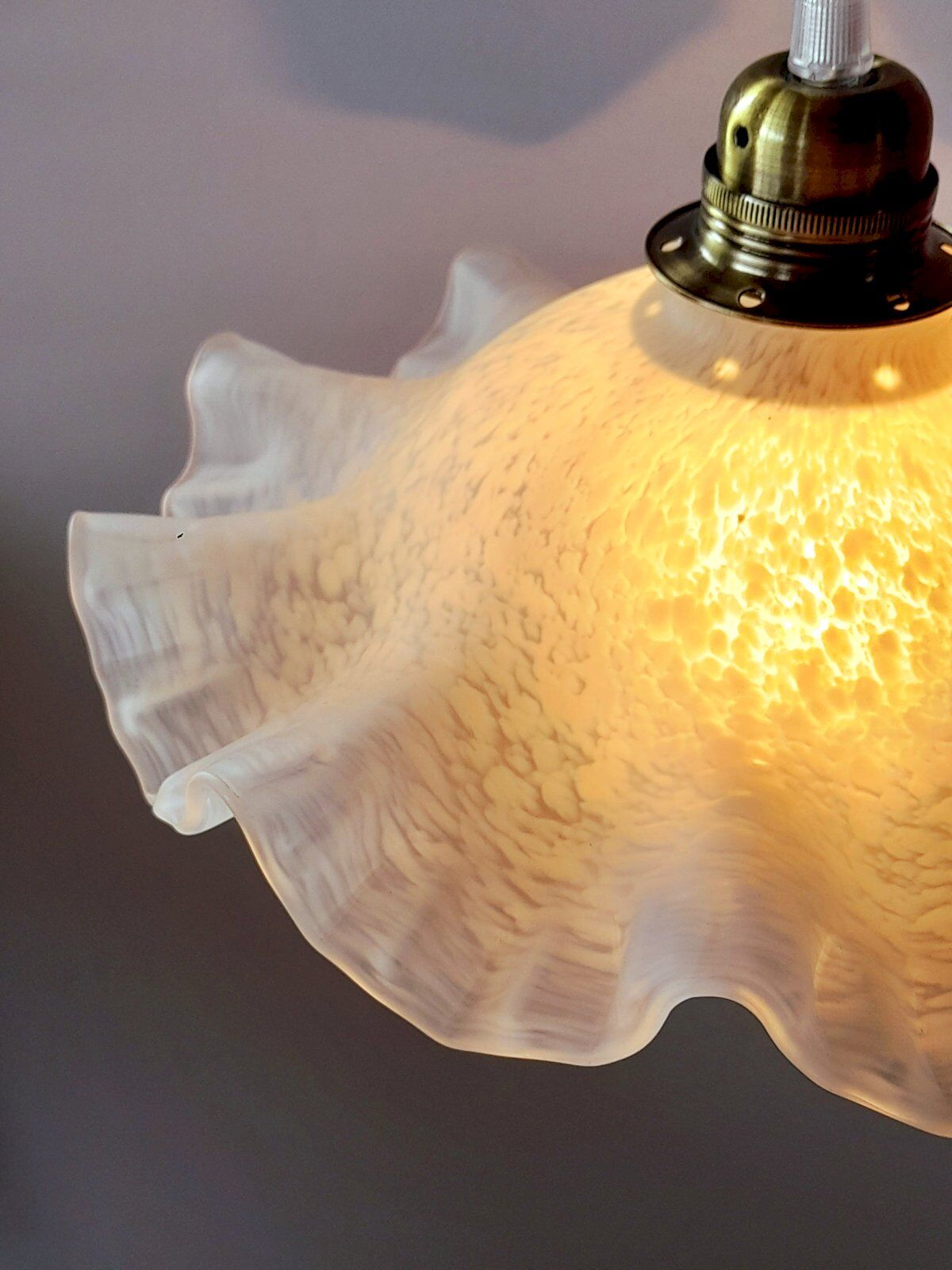 Medusa suspension, speckled Clichy glass 1960