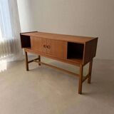 Scandinavian teak sideboard 1960s compact Danish design cabinet