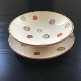 Set of 2 polka dot decor plates