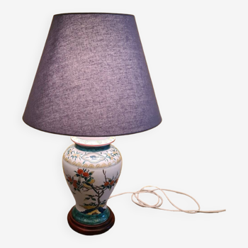 Lampe de table vase en porcelaine chinoise, années 1990