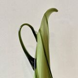 Vintage vase in green blown glass - Fratelli Betti Cristallerie - Empoli